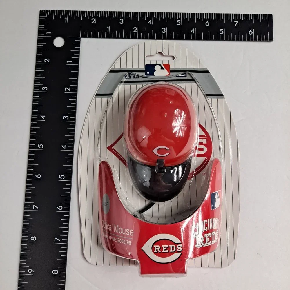 Cincinnati Reds Optical Mouse Baseball Hat USB Corded Fan RED